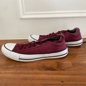 MAROON LOW TOP CONVERSE - women's size 7.5 - super cute - limited edition -